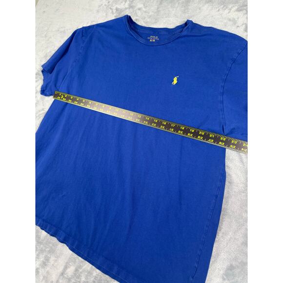 Polo Ralph Lauren Crewneck Mens XL Blue Cotton Logo Tshirt Classic Pony Logo - Picture 6 of 7